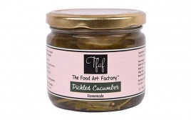 The Food Art Factory Pickled Cucumber   Glass Jar  300 grams